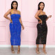 Sexy Suspenders Backless Bodycon Midi Dress F220