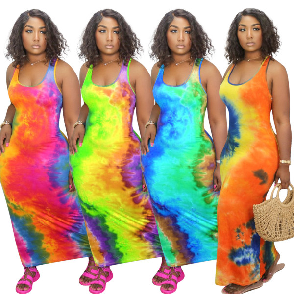 Trend positioning sleeveless dress NK126