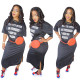 Comfy Letters Printing Casual Dress For Women OFN6116