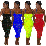 Bridging suspender dress night club skirt QQM4017