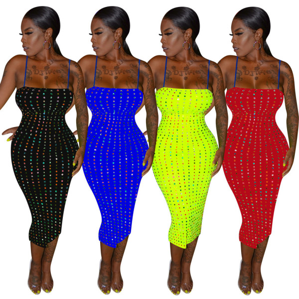 Bridging suspender dress night club skirt QQM4017