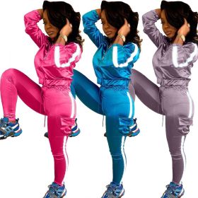 Euramerican Elastic Waist Reflective Stripe Running Outfits LM053