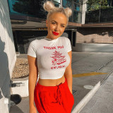 Chinese elements printed fashion slim short-sleeved T-shirt summer XE936771