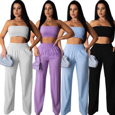 Two pieces of stylish casual home tube top trousers YZ1176