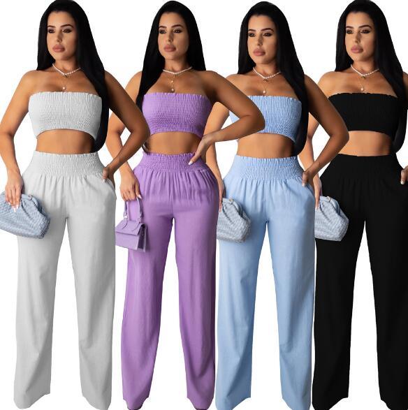 Two pieces of stylish casual home tube top trousers YZ1176