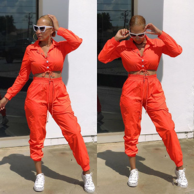 Sport Bodycon Elastic Waist Autumn Women Suits OEP6046