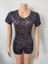 Cute printed jumpsuit FF1018