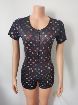 Cute printed jumpsuit FF1018