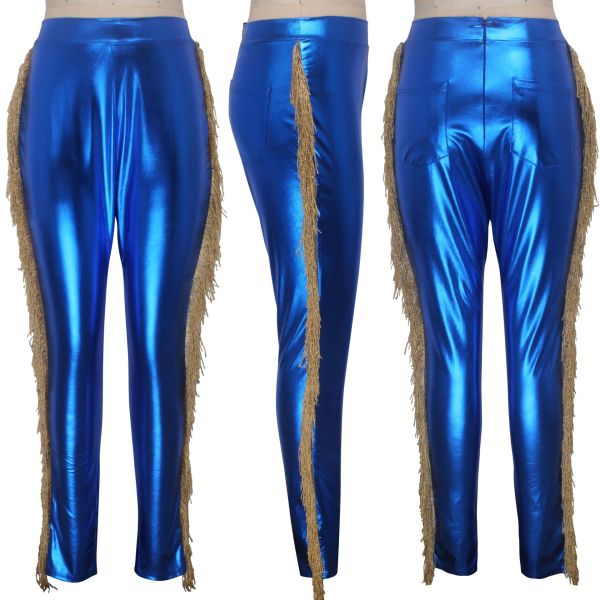Sexy fashion women\'s side fringe casual pants SMR9575