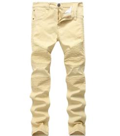 Locomotive personality folds Slim pants high elastic jeans TX999
