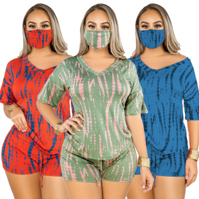Women's cotton-like loose home two-piece suit (without mask) C3010