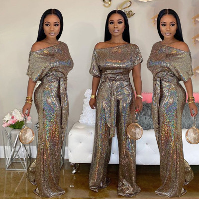 Jumpsuit Noble and Elegant Symphony Laser Sequins QLKG78