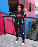Summer Ladies Sport Tight Two-Piece Suits HH8850