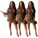 Printed Fringed Single-Breasted Shirt Dress For Mature Women SDD9201