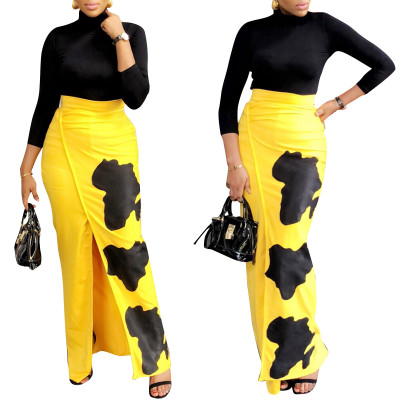 Bodycon Long Split Women High Waist Skirts ALS096