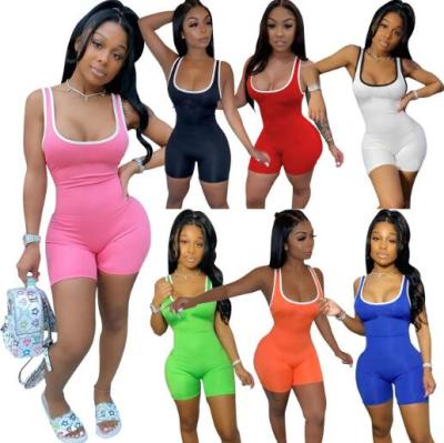 Women's short casual sports jumpsuit R6296