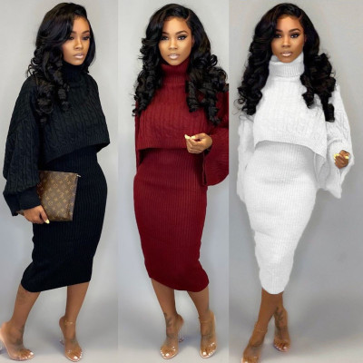 Pit dress, woolen top, two-piece suit RRK243