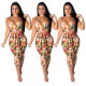 Fashion Printing Sleeveless Pencil Dress For Daily Wear JH107
