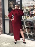 Women's Autumn Winter Long Sleeve Casual Gold and Silver Thread Dress Dress LLS0283