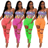 Wholesale Ripped 4 Colors Jean Long Pants SN3562