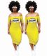 Factory Price Strapless Yellow Short Sleeves Casual Dress YS283