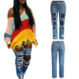 Latest Hollow Out High Waist Straight Pants SN3468
