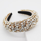 Baroque Geometric Wide-Brimmed Color Ciamond Prom Catwalk Hair Accessory JB7691456