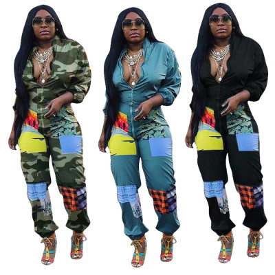 Trendy Street Style Mid Waist Women Jumpsuit LD8209
