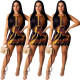 Female Sleeveless Pleated Printing Dress For Wholesale JH115