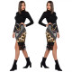 Wholesale Price Bodycon Printing Split Skirt LS6234