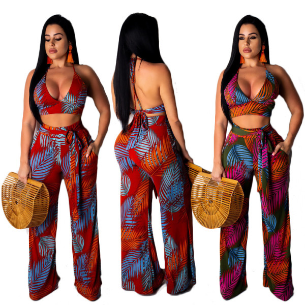 Sexy Beach Sets Fashion Printed Sexy Women 2 Pcs Sets MY9348