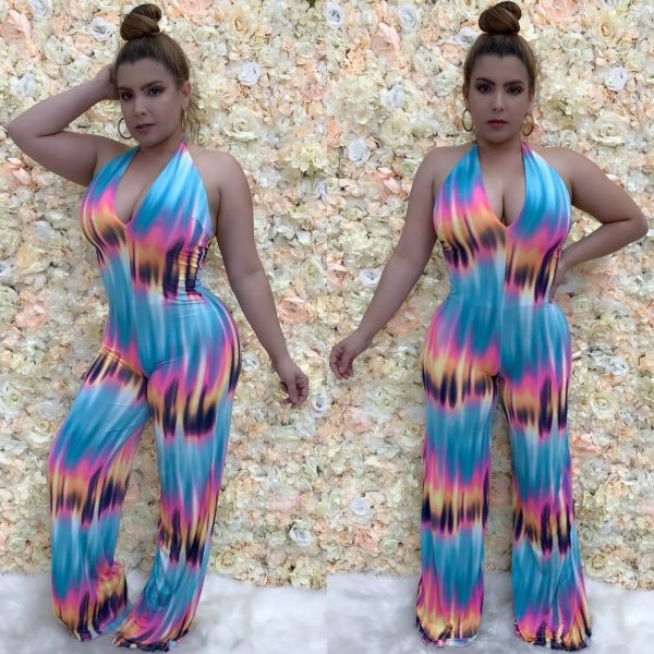 New Design Women Backless Long Jumpsuit KK8036