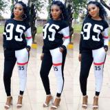 Wholesale Plus Size Letters Printing Track Suits For Women E8135