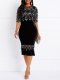 Elegant Bodycon Ladies Half Sleeves Wrap Dress CCY8015