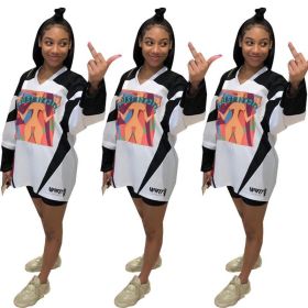 Ladies Casual Loose Printing Dress For Daily Wear YX9067