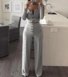 Sexy Mini Tops With Long Pants 2 Pieces Sets K2525