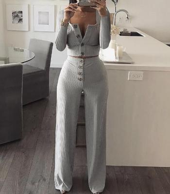 Sexy Mini Tops With Long Pants 2 Pieces Sets K2525