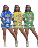 Fashion women's cartoon two-piece suit W833