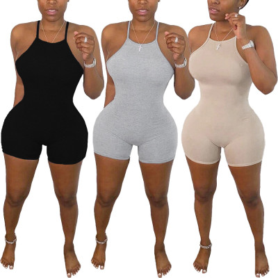 Summer new solid color sexy tights overalls DN8387