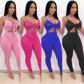 Ladies sexy suspenders jumpsuit casual pants women XZ3580