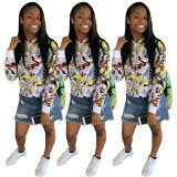 Cheap Leisure Cartoon printing Women Hoodies YX9033