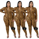 Hot Sale Oversize Bodycon Leopard Printing Jumpsuit ED8119
