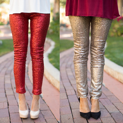 Eye-Catching Women Mid Waist Skinny Pants For Club K8684