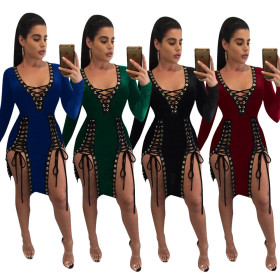 Long Sleeves Bandage Club Dress SN3131