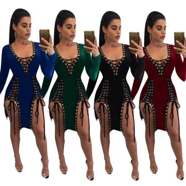 Long Sleeves Bandage Club Dress SN3131