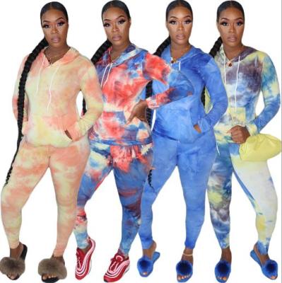 Tie-dye printing pocket two-piece suit HG053