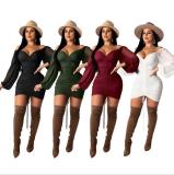 Sexy mesh gown sleeves FM1252