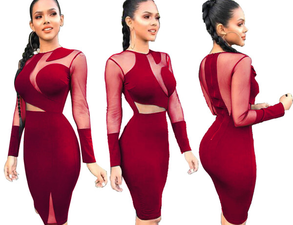 New Arrival Cheap Clubwear Bodycon Pencil Dress SC465
