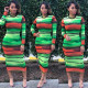 Wholesale Price Women Long Sleeves Midi Dress LD8284