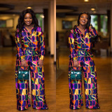 Colorful Letter Print Loose Style Suits YZ1677